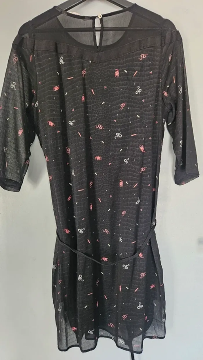 Robe noire Garcia Jeans M- imprimé serpent tendance - photo numéro 4