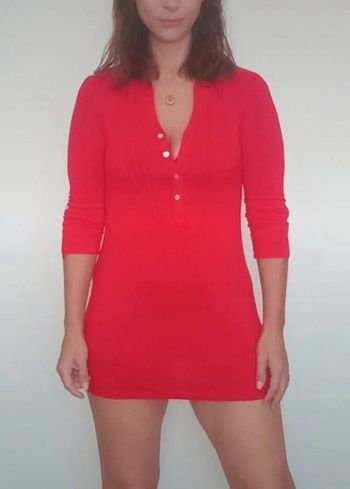 Tunique casual rouge Damart taille 34/36