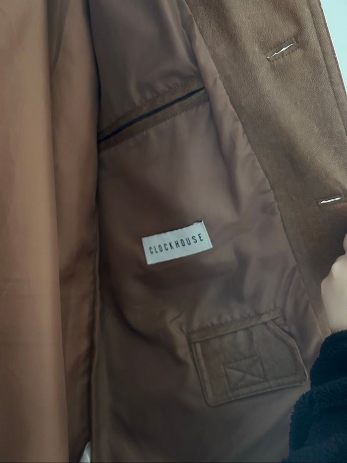 Veste en similicuir marron unie Homme C&A Tailles XL-XXL - photo numéro 7