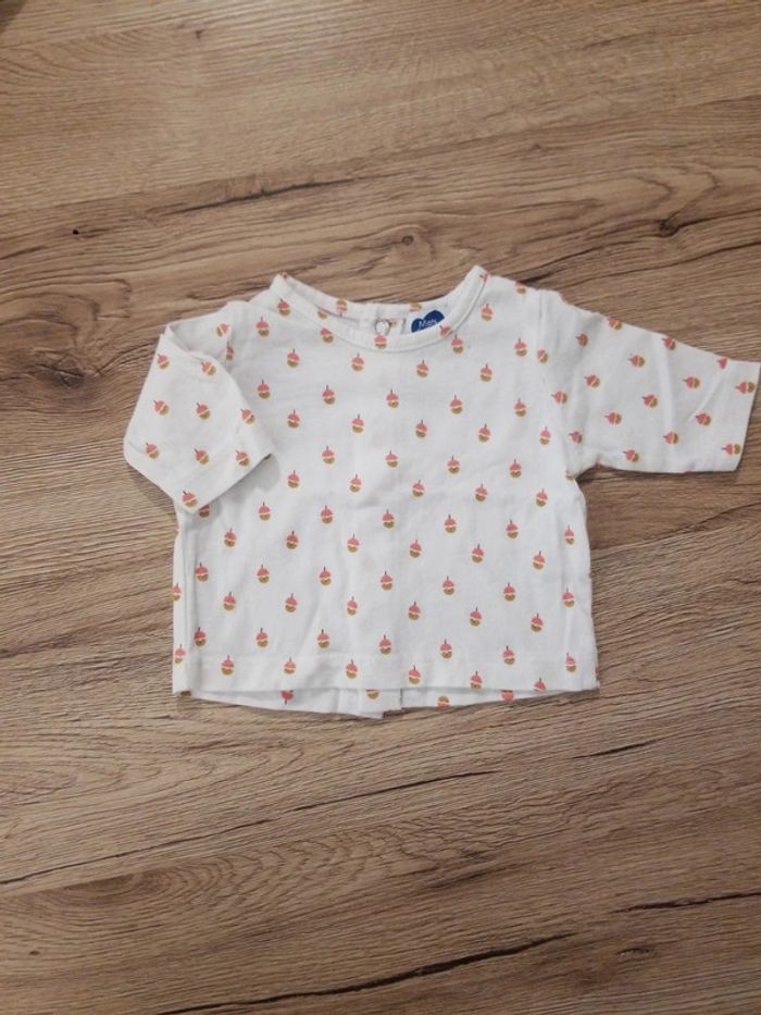 Tee-shirt blanc 1 mois