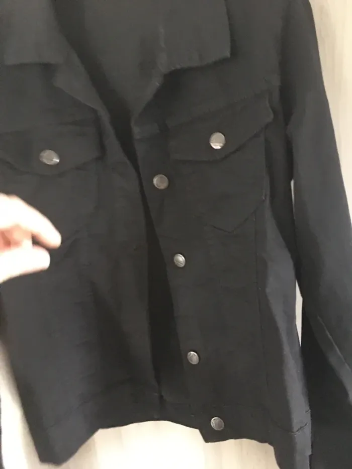 Veste en jean noire courte New Laviva T.38 - photo numéro 7