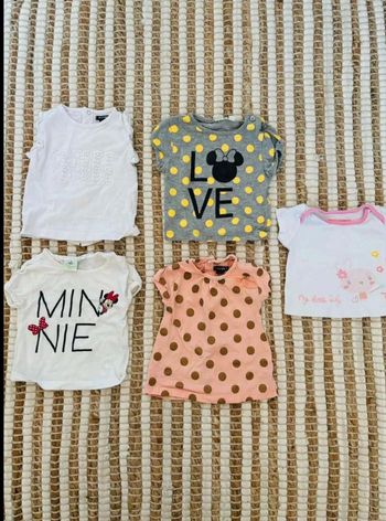 Lot  5 tee  shirts 1  mois  fille