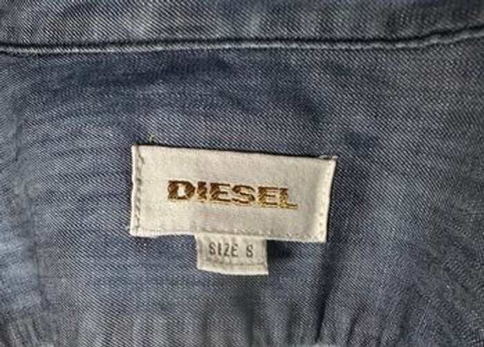 Chemise en jean Diesel délavée strass – taille S - photo numéro 4