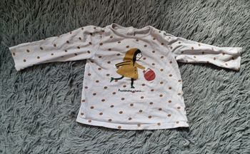 T-shirt manches longues à pois 24mois