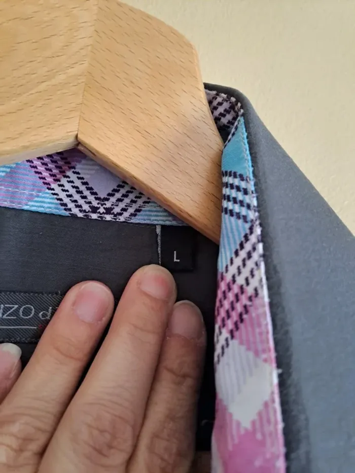 Chemise homme grise Enzo Di Milano L 41/42 comme neuve - photo numéro 3