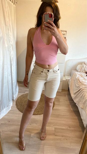 Short beige long Y2K