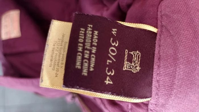 Chino Scotch & Soda bordeaux taille W30 | Fr 40 - photo numéro 5