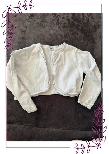 Gilet court blanc 18mois