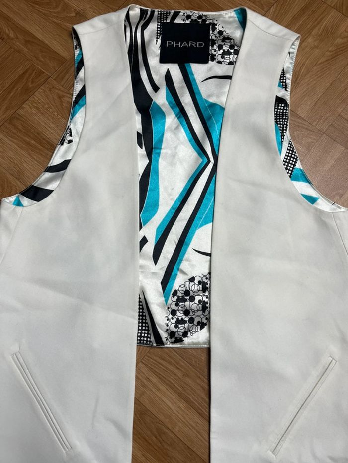 Veste sans manches blanche vintage Phard - photo numéro 2