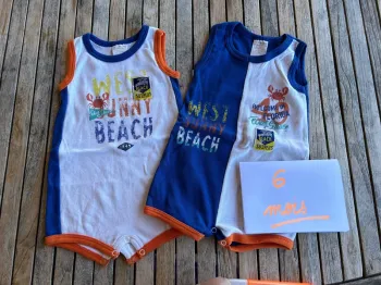 Lot de 2 Combishorts Bebe garçon - 6 mois