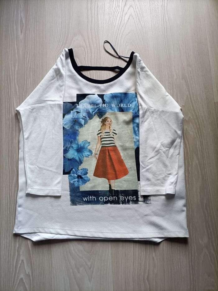 Pull léger femme blanc - photo numéro 2