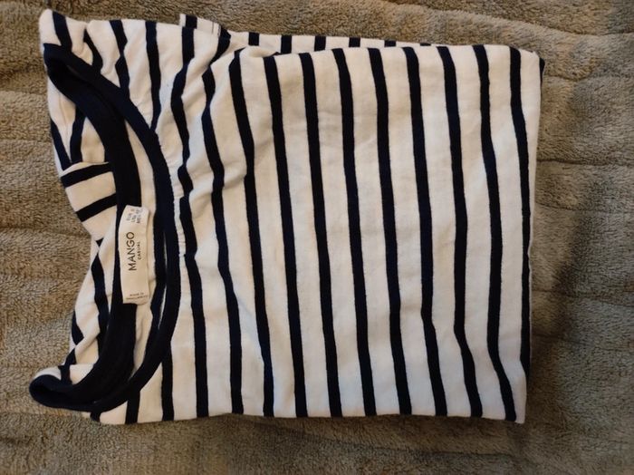 t shirt mariniere mango - photo numéro 4