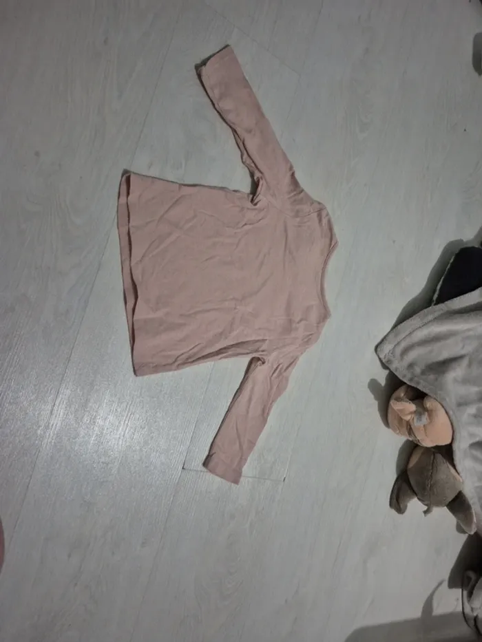 T-shirt manches longues rose clair - photo numéro 4