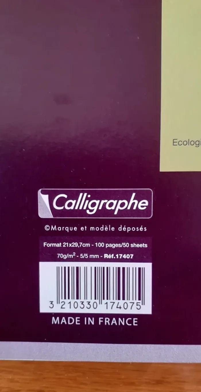 cahier neuf avec petits carreaux - photo numéro 2