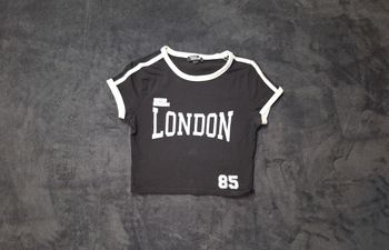 Crop-top noir London 