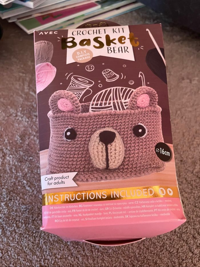 Kit de crochet - panier ours - photo numéro 4