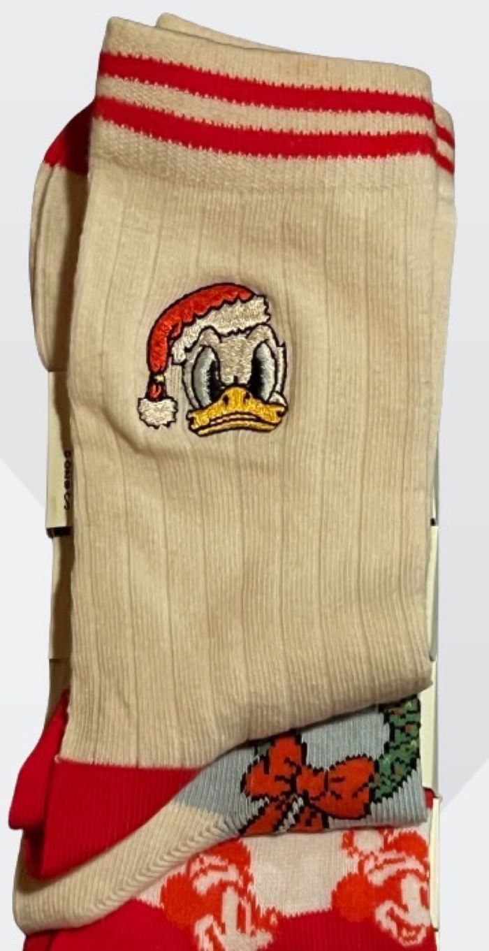 Lot de 3 paires de chaussettes Donald Noël  Disney