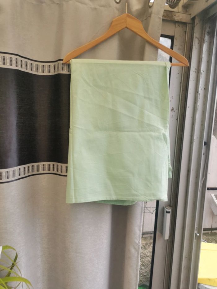 Tres jolie nappe vert d eau 100%coton - photo numéro 5