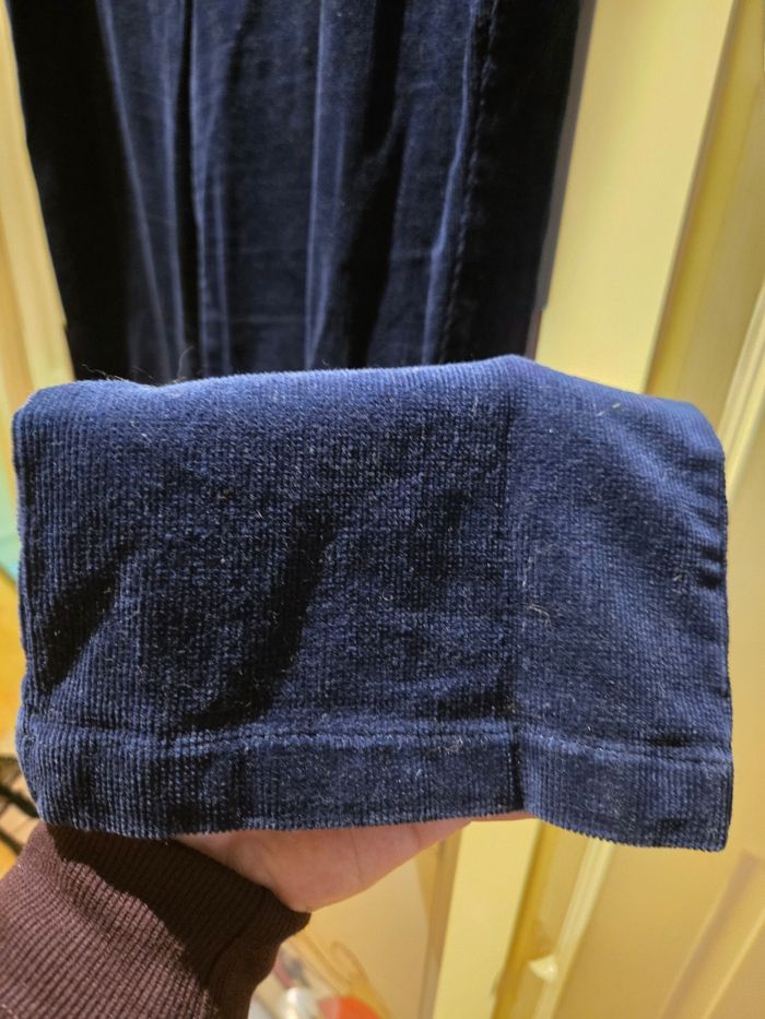 Pantalon velours bleu marine T. 44-46 Bonprix neuf - photo numéro 6
