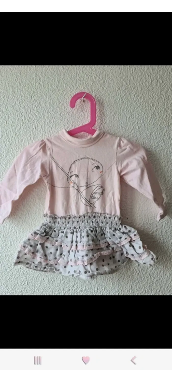 robe rose et grise Premaman