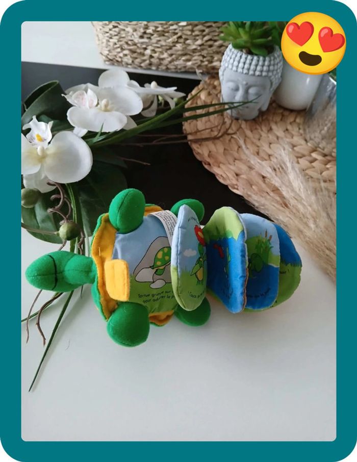 Péluche/Livre à moteur pour bébé: La Tortue🎁🐢 - photo numéro 7