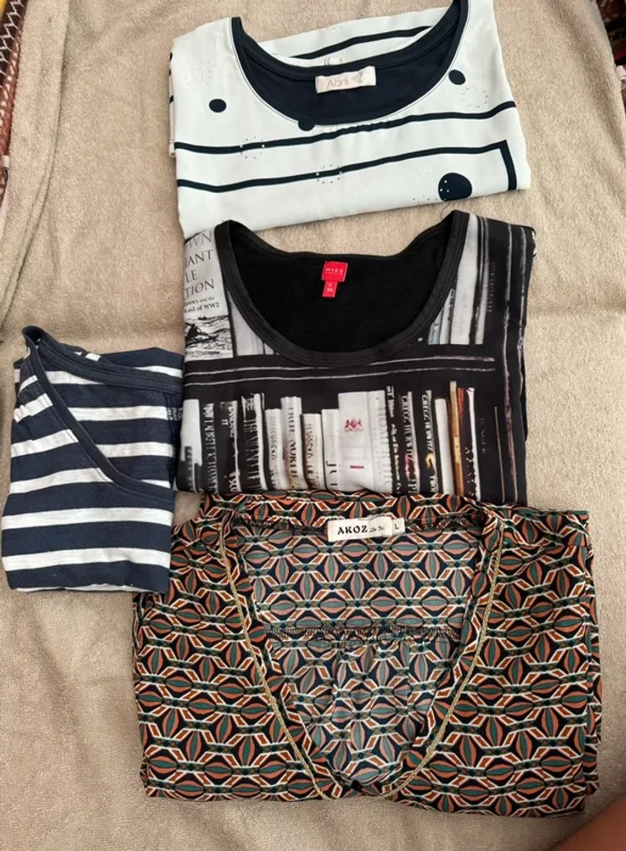 Lot de 3 tops taille L T40