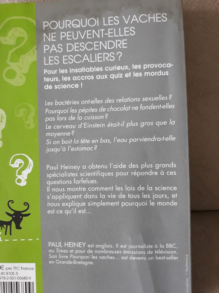 Faby27800 Livre : Pourquoi les vaches ne peuvent-elles pas descendre les escaliers ? Paul Heiney Edi - photo numéro 2