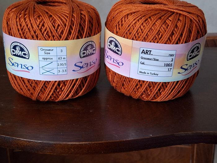 2 pelotes de fil pour crochet, rouille - photo numéro 2