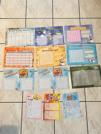 Lot feuilles de jeux Diddl