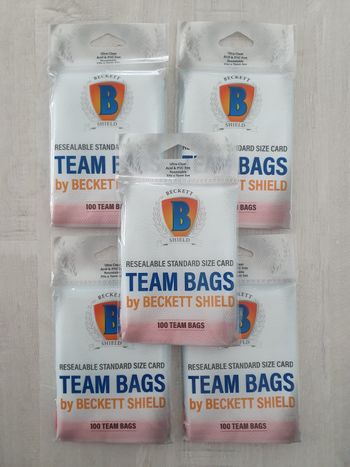 Lot de 5 pasde 100 Team Bags Beckett Shield 