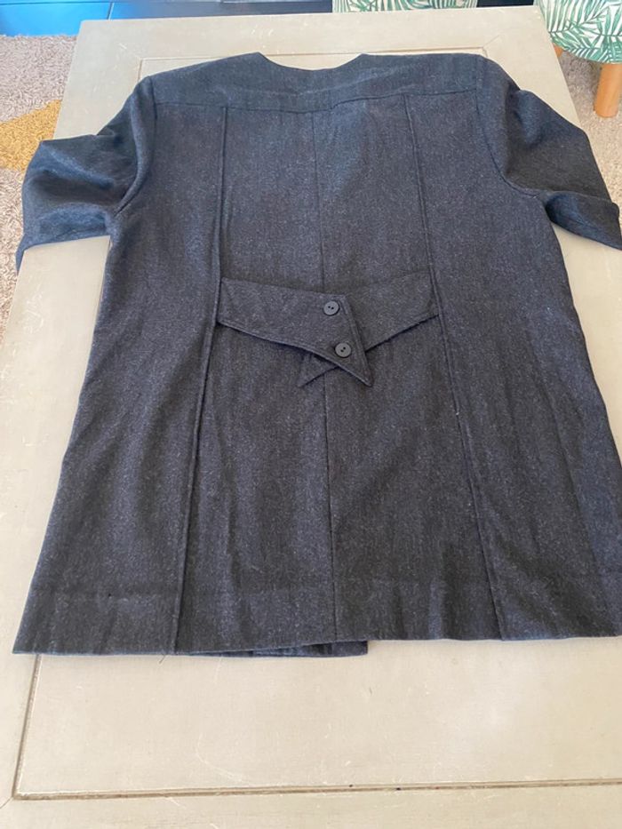 Veste vintage 100 % laine gris anthracite taille 40 - photo numéro 17