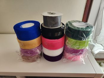 Lot de 13 rouleaux de organza
