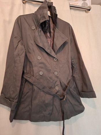 Magnifique parka femme avec ceinture sans capuche