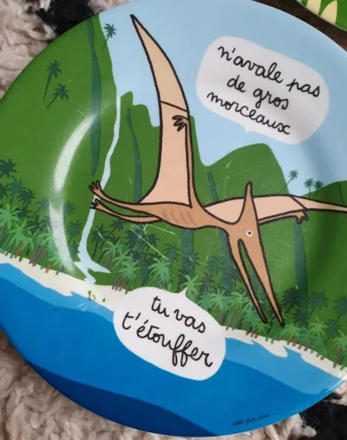 Lot 3 Assiettes Dinosaures vaisselle enfant incassable pour bébé / enfant - photo numéro 5
