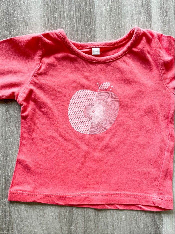 T-shirt pomme In Extenso bébé fille taille 3 mois - photo numéro 2