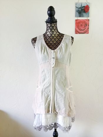 🌸  Robe sans manche, Fille des sables, taille 40