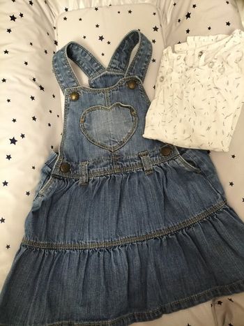 Robe en jean avec chemise