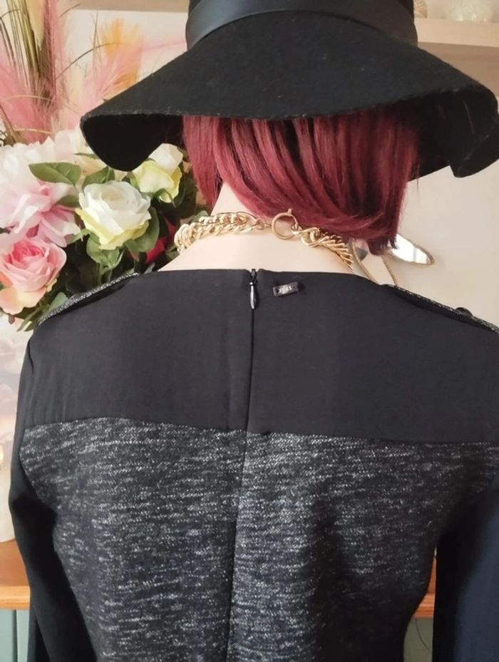 🌹Robe Bi-Matière Laine & Lin IKKS T38/40🌹 - photo numéro 9
