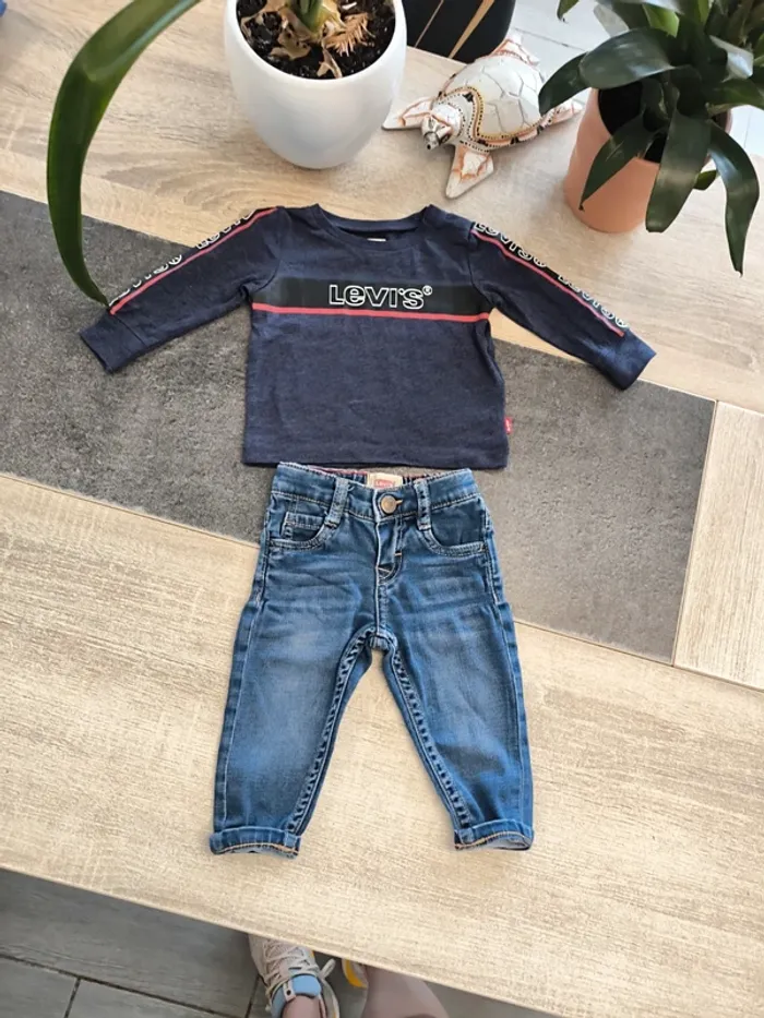 Ensemble 2 pièces garçon 6 mois Levi's - photo numéro 2