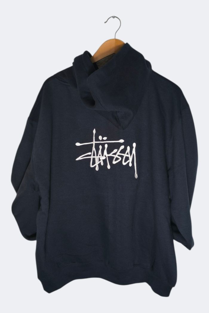 hoodie rework stussy style bleu marine très bon état taille  XL