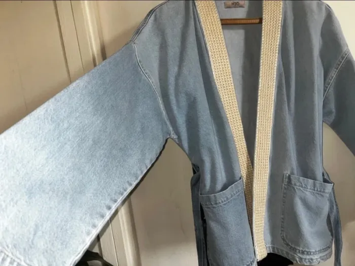 Superbe Veste Kimono en jeans , taille S, Neuf - H2O - photo numéro 2