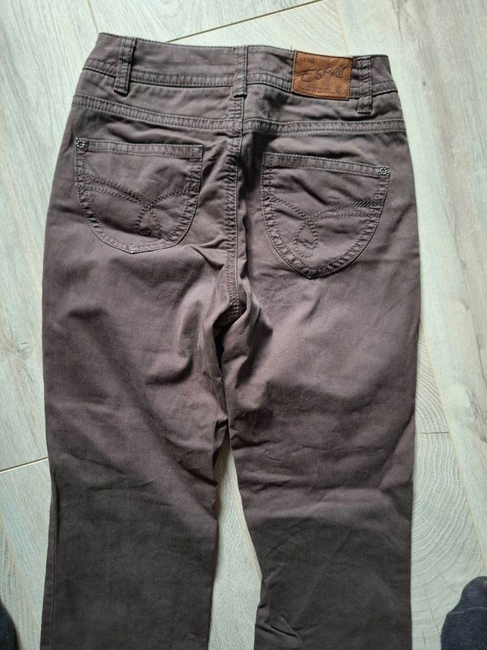 Jean fille / femme  32 marron esprit coupe droite - photo numéro 4