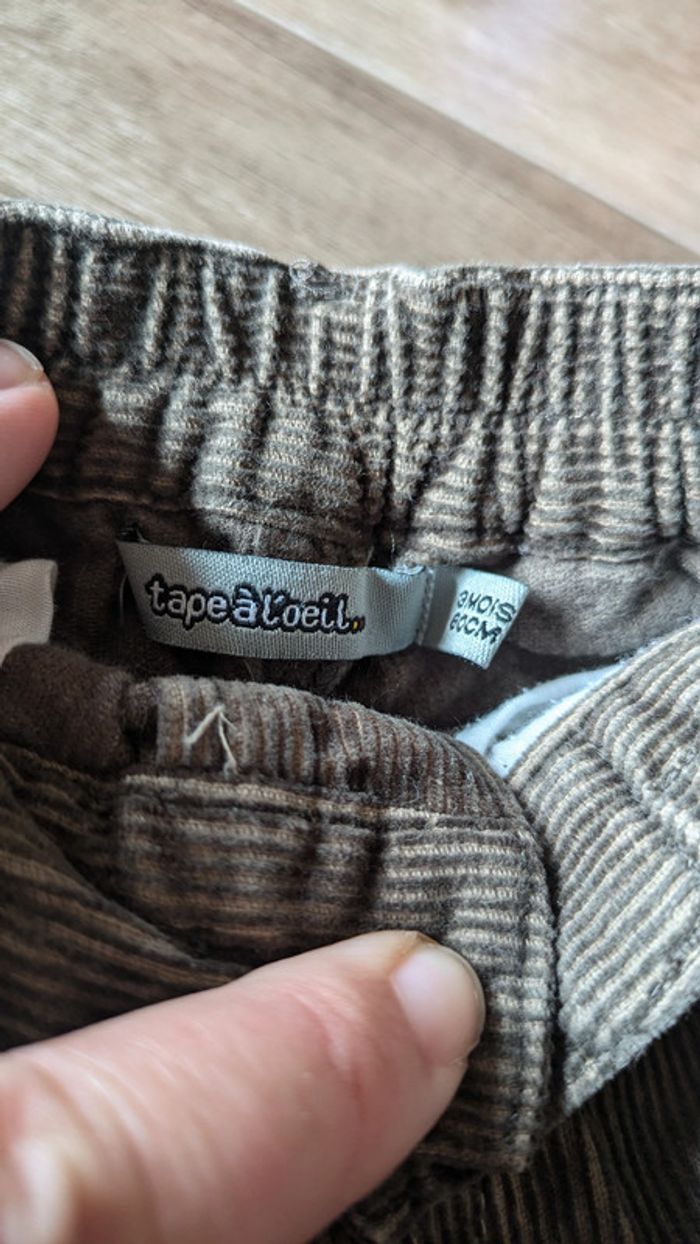 Pantalon cotelé marron - photo numéro 2