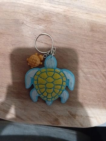 Porte clé tortue résine epoxy