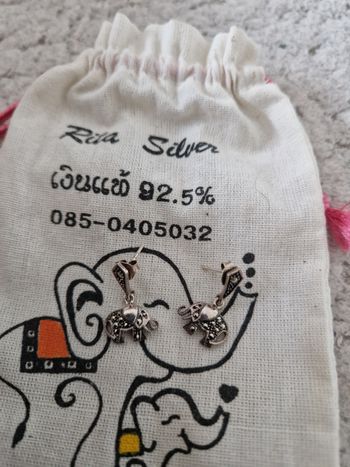 BO éléphants en argent neuves