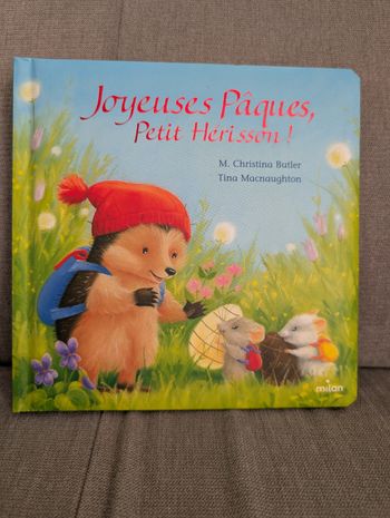 Livre joyeuse Pâques petit hérisson 