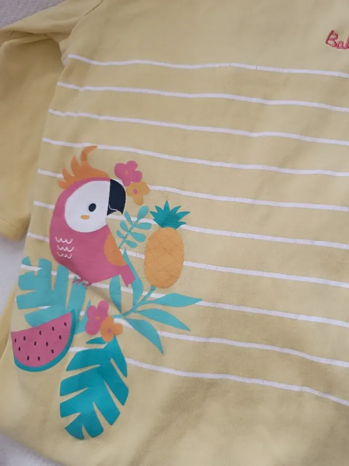 🎀 pyjama léger jaune motif imprimer fleur taille 18 mois 🎀 - photo numéro 2