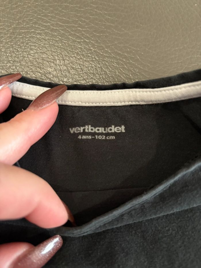 T-shirt noir 4 ans Verbaudet - photo numéro 2