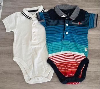 Lot 2 bodies polo primark 3 mois