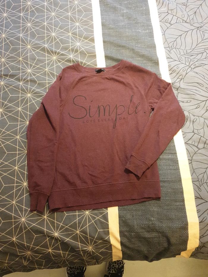 Sweat couleur aubergine